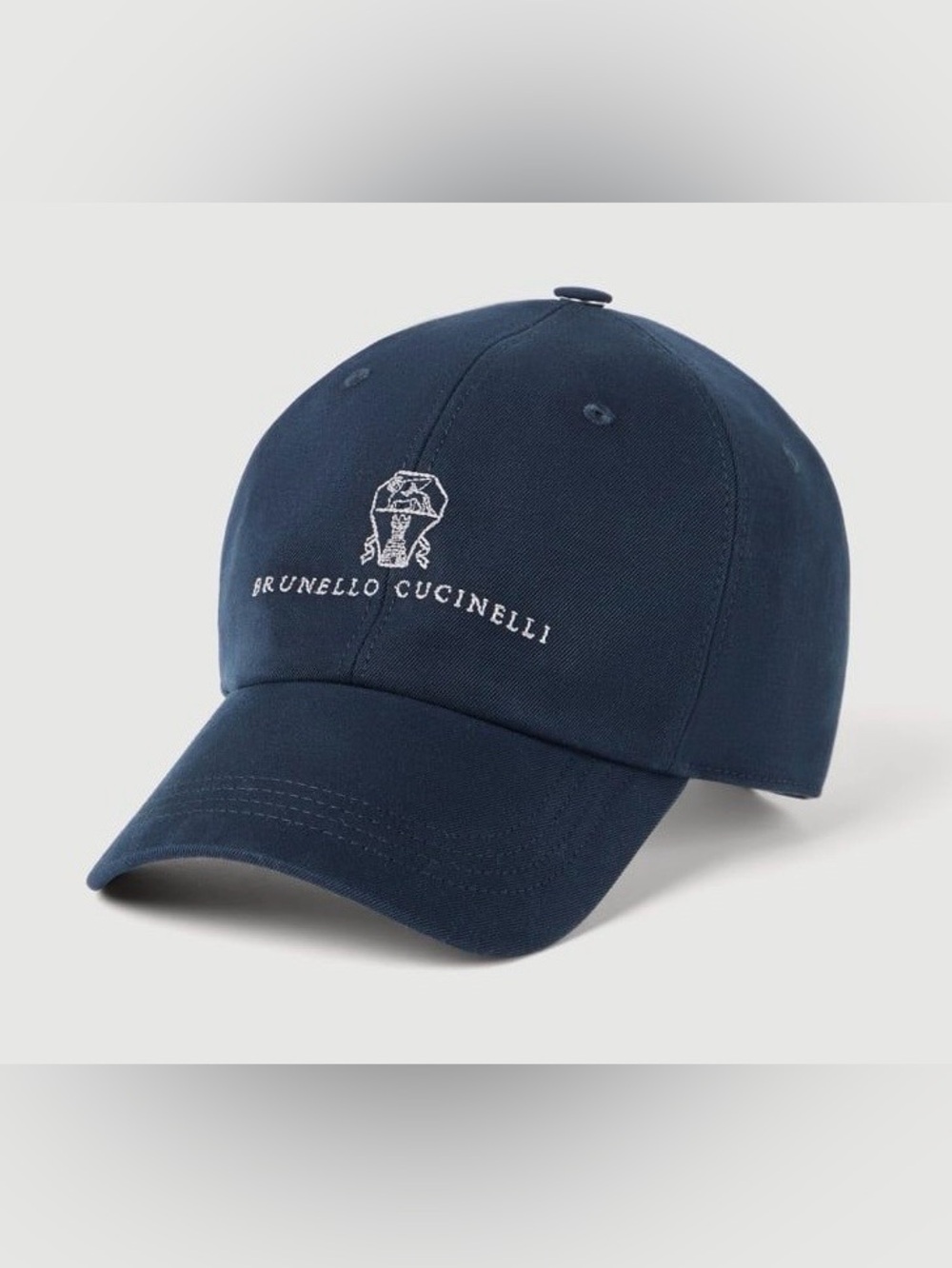 Navy Blue - Brunello Cucinelli baseball cap Garment-dyed twisted cotton gabardin